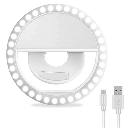Lumină LED LumiSnap albă cu clips și cablu micro-USB